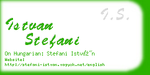 istvan stefani business card